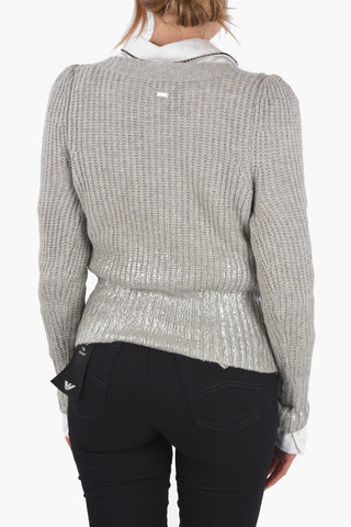 ARMANI EXCHANGE Lurex Details Crew-Neck Sweater