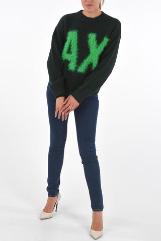 ARMANI EXCHANGE Cable Knit Crew-Neck Sweater