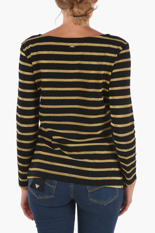 ARMANI EXCHANGE Glittered Striped Sweater