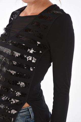 ARMANI EXCHANGE Maglia Scollo a V con Paillettes