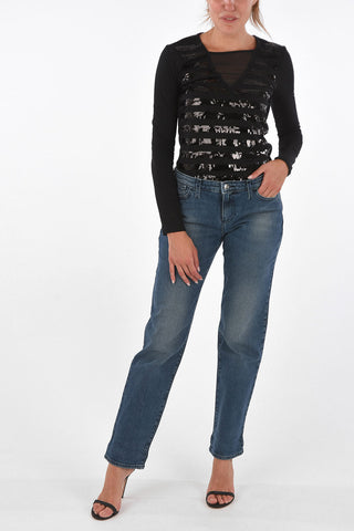 ARMANI EXCHANGE Maglia Scollo a V con Paillettes