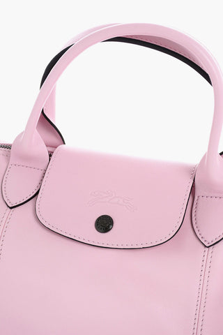 Leather LE PLIAGE Tote Bag with Removable Shoulder Strap