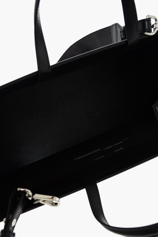 Leather BOX Tote Bag with Removable Shoulder Strap