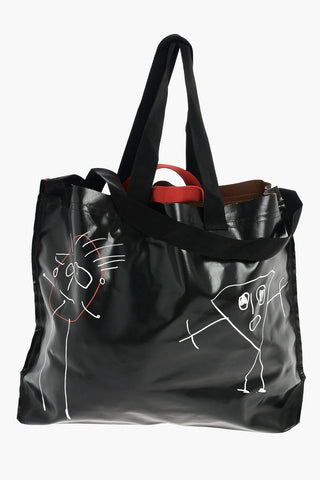 ONE OFF Printed Waxed Textile Tote Bag