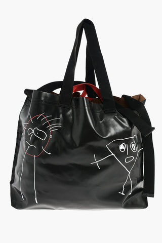 ONE OFF Printed Waxed Textile Tote Bag