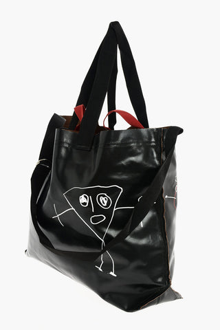 ONE OFF Printed Waxed Textile Tote Bag