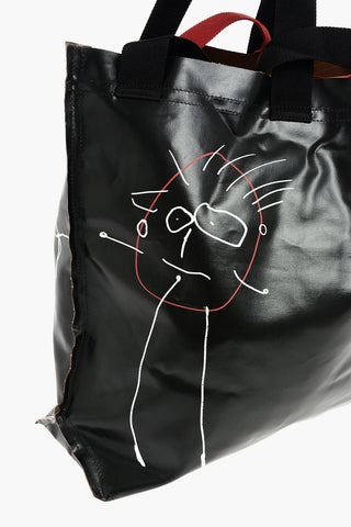 ONE OFF Printed Waxed Textile Tote Bag