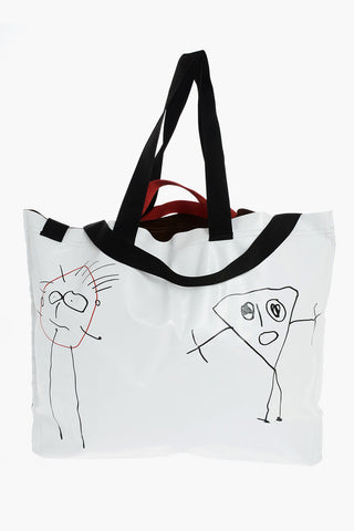 ONE OFF Printed Waxed Textile Extra Large Tote Bag