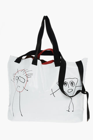 ONE OFF Printed Waxed Textile Extra Large Tote Bag