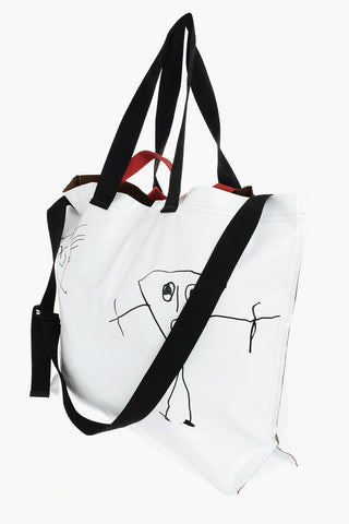 ONE OFF Printed Waxed Textile Extra Large Tote Bag