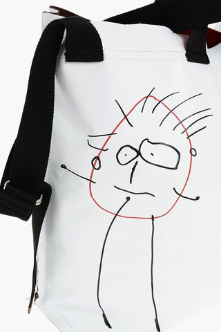 ONE OFF Printed Waxed Textile Extra Large Tote Bag