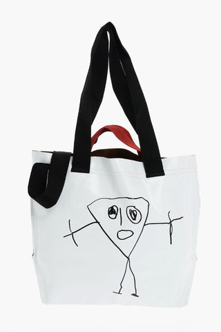 ONE OFF Printed Waxed Textile Tote Bag