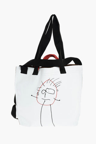 ONE OFF Printed Waxed Textile Tote Bag