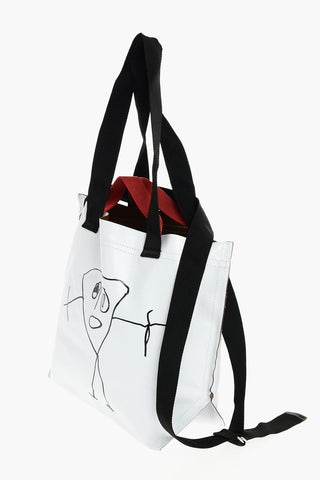 ONE OFF Printed Waxed Textile Tote Bag