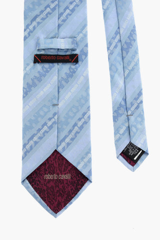 Animal Printed Logoed Silk Tie