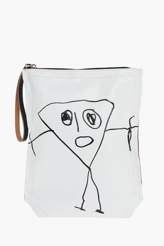 ONE OFF Pochette in Tessuto Spalmato con Stampa