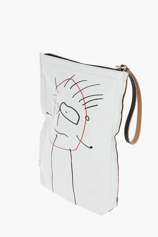 ONE OFF Pochette in Tessuto Spalmato con Stampa