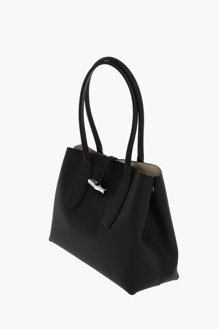 Coated Leather ROSEAU Double Handle Bag