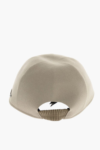 EZ TAILORING Wool Cap With Leather Details