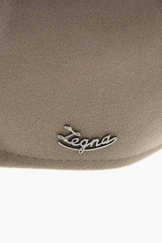 EZ TAILORING Wool Cap With Leather Details