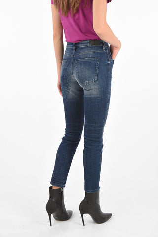 Jeans Slim Fit BABHILA in Denim Distressed