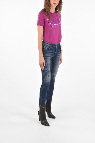Jeans Slim Fit BABHILA in Denim Distressed