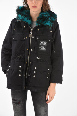 Parka G-URIBE with Animal Printed Faux Fur Lining