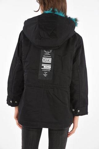 Parka G-URIBE with Animal Printed Faux Fur Lining