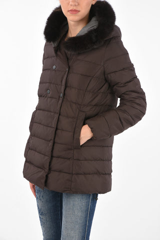 Fox Fur Collar Double-Breasted BONNIE Down Jacket