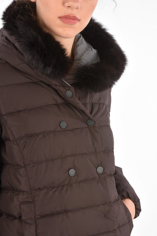 Fox Fur Collar Double-Breasted BONNIE Down Jacket