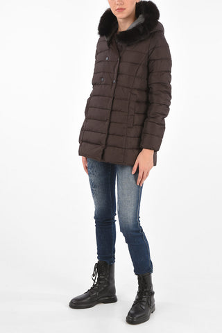 Fox Fur Collar Double-Breasted BONNIE Down Jacket