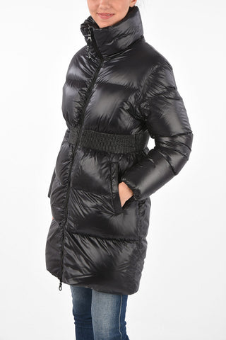 Elastic Waist Band ALKRES Long-Line Down Jacket