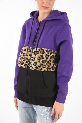 Thermic Sweatshirt F-GIRK with Animal Printed Eco Fur Detail