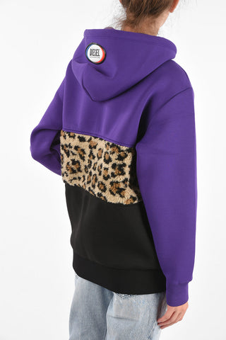 Thermic Sweatshirt F-GIRK with Animal Printed Eco Fur Detail