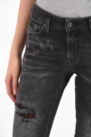 Frayed D-JEVEL-SPSkinny Fit Jeans