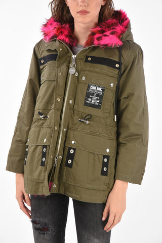 Parka G-URIBE with Animal Printed Faux Fur Lining
