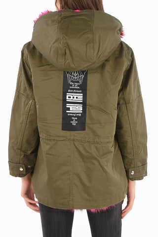 Parka G-URIBE with Animal Printed Faux Fur Lining