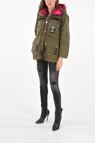 Parka G-URIBE with Animal Printed Faux Fur Lining