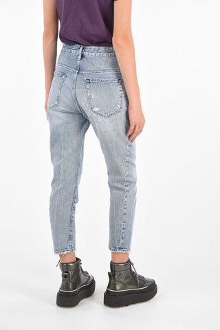 Boyfriend Fit D-FAYZA Low Rise Distressed Jeans