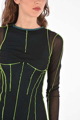 Vestito D-VINA con cuciture a vista