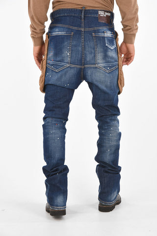 Jeans Cargo Destrutturati a Cavallo Basso 22 Cm