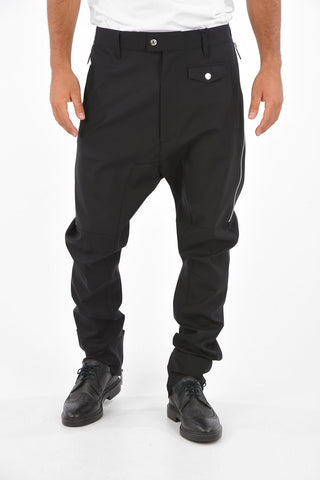Side Zipped  Drop Crotch Pants