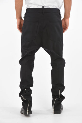 Side Zipped  Drop Crotch Pants