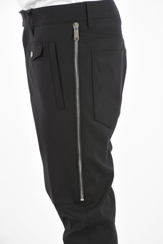 Side Zipped  Drop Crotch Pants