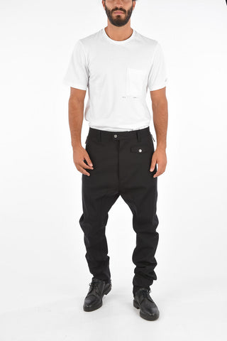 Side Zipped  Drop Crotch Pants