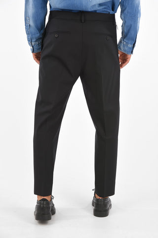 Stretch Virgin Wool Hidden Closure Pants