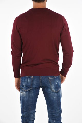 Wool Pocket Crew-Neck Sweater