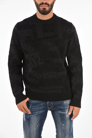 Logoed Jacquard Crew-Neck Sweather