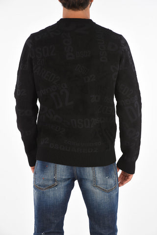 Logoed Jacquard Crew-Neck Sweather