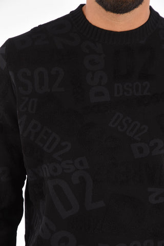 Logoed Jacquard Crew-Neck Sweather